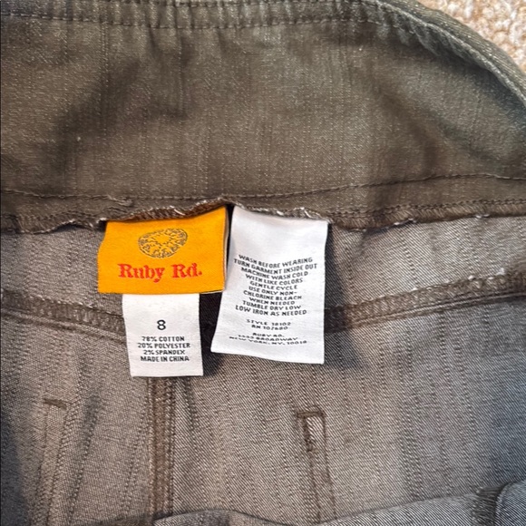 Ruby Rd. Green Pants - Picture 2 of 4